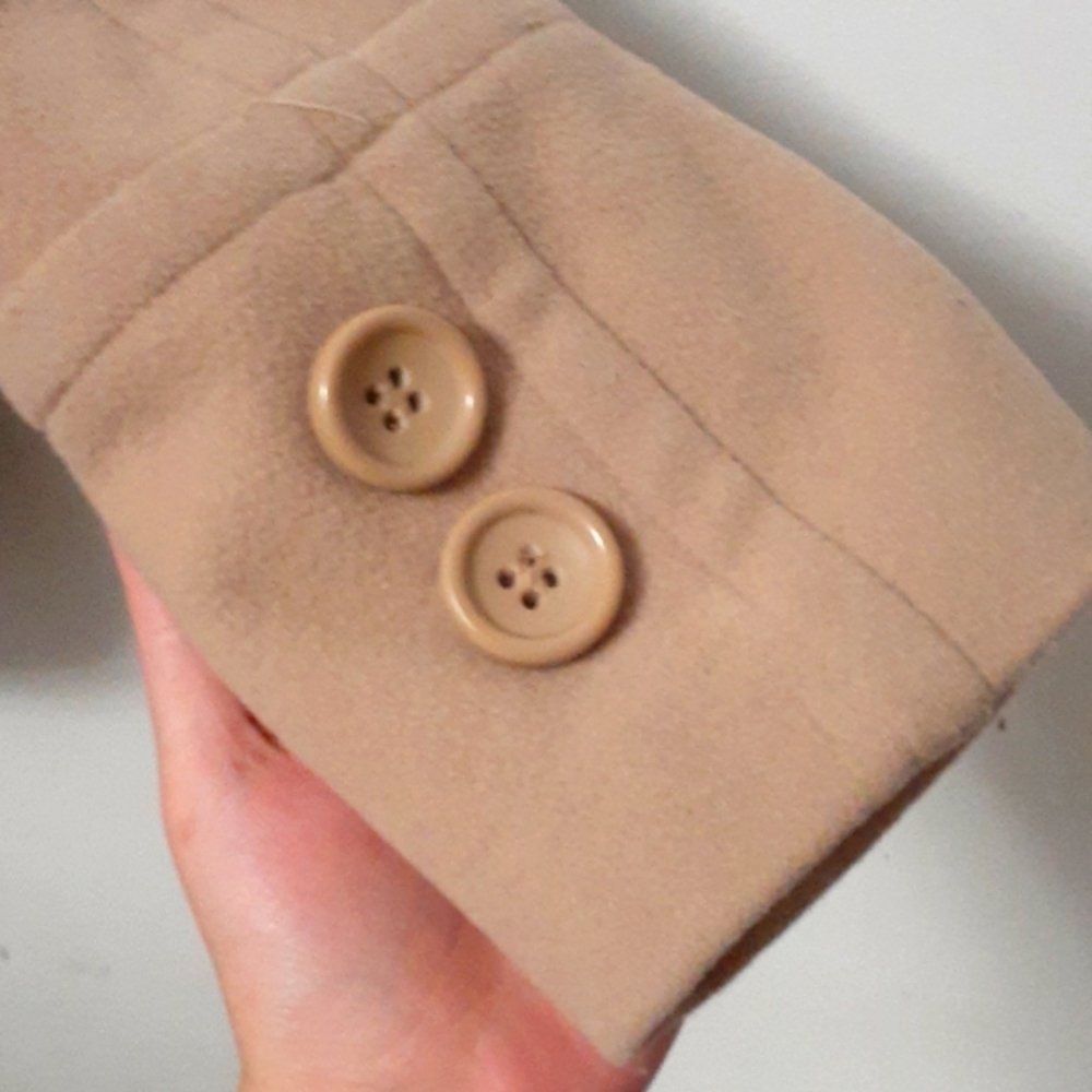 Zara Basic Wool Double Breasted Peacoat Size S - image 5